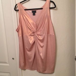 Blush colored shimmer top